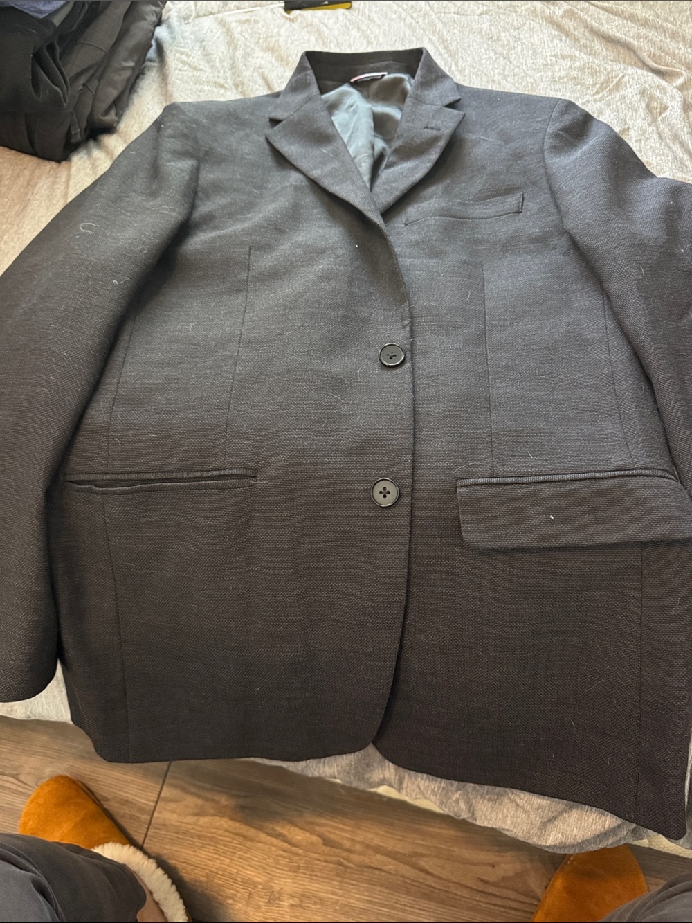 Tommy Hilfiger Men's Black Two-Button Sport Coat